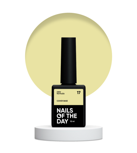 NAILSOFTHEDAY Cover base NEW 17 - półprzezroczysta cytrynowo-żółta baza hybrydowa, 10 ml 1