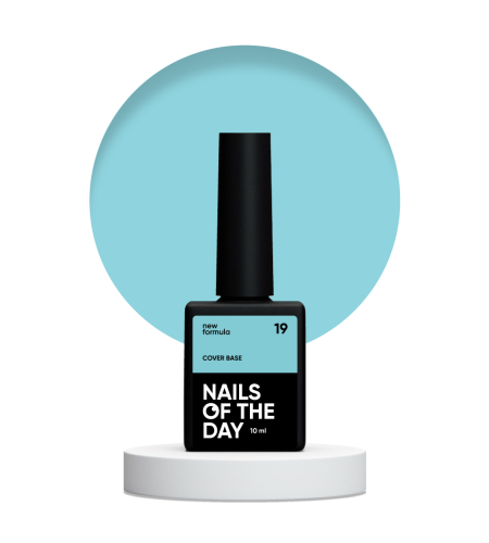 NAILSOFTHEDAY Cover base NEW 19 - półprzezroczysta jasno-błękitna baza hybrydowa, 10 ml 1