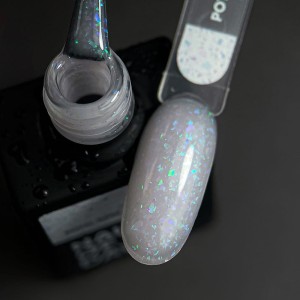 NAILSOFTHEDAY Potal base 16 – delikatno-mleczna baza z holograficznymi płatkami, 10 ml