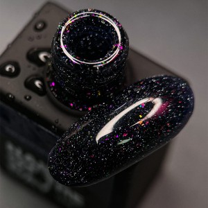 NAILSOFTHENIGHT Reflective base 03 - baza hybrydowa z efektem "flash" z fioletowo-różowym brokatem, 10 ml