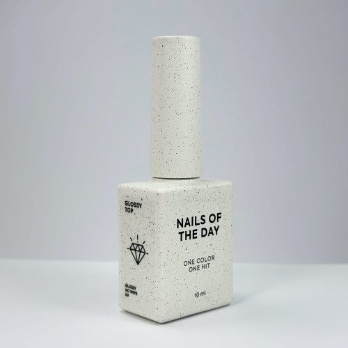 NAILSOFTHEDAY Glossy top no wipe - błyszczący top bez lepkiej warstwy i z filtrem UV, 10 ml  2