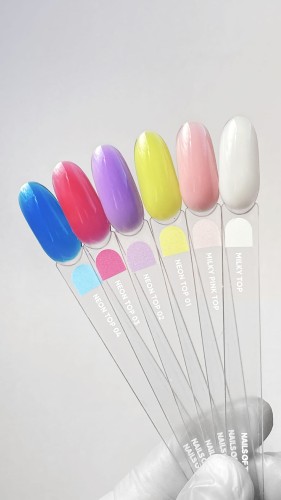 NAILSOFTHEDAY Milky top - mleczno-biały top bez lepkiej warstwy, 10 ml  3