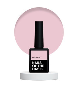 NAILSOFTHEDAY Milky pink top - mleczno-różowy top bez lepkiej warstwy, 10 ml
