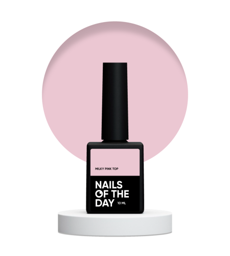 NAILSOFTHEDAY Milky pink top - mleczno-różowy top bez lepkiej warstwy, 10 ml 1