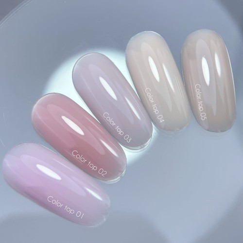 NAILSOFTHEDAY Color top 02 - nudowo-różowy top bez lepkiej warstwy, 10 ml 2