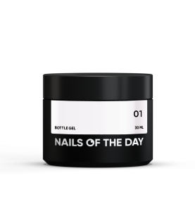 NAILSOFTHEDAY Bottle gel 01 - biały żel do wzmocnienia i naprawy, 30 ml