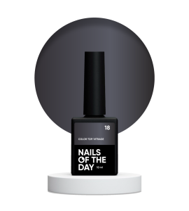 NAILSOFTHEDAY Color top Vitrage 18 - witrażowy szary top hybrydowy bez lepkiej warstwy, 10 ml