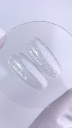 NAILSOFTHEDAY Party top 03 - pzezroczysty top z holographiczną drobinką, bez lepkiej warstwy i bez filtru UV, 10 ml 2