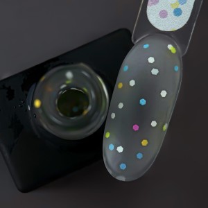 NAILSOFTHEDAY Party top matte - matowy top z neonowymi heksagonami, bez lepkiej warstwy i bez filtrów UV, 10 ml