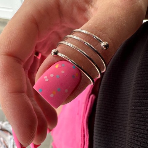 NAILSOFTHEDAY Party top matte - matowy top z neonowymi heksagonami, bez lepkiej warstwy i bez filtrów UV, 10 ml  3