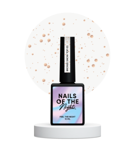 NAILSOFTHENIGHT Bronze Snow - top bez lepkiej warsztwy z nieregularnymi miedzianymi cząsteczkami, 10 ml