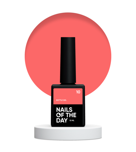 NAILSOFTHEDAY Bottle gel 10 - czerwony żel do wzmocnienia i naprawy, 10 ml  1
