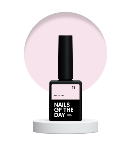 NAILSOFTHEDAY Bottle gel 11 - kryjący blado-różowy żel do wzmocnienia i naprawy, 10 ml 1