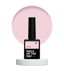 NAILSOFTHEDAY Bottle gel 12 - kryjący nudowy żel do wzmocnienia i naprawy, 10 ml
