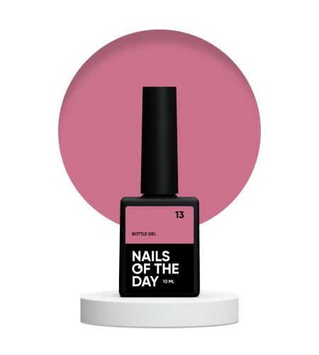 NAILSOFTHEDAY Bottle gel 13 - kryjący ciemno-różowy żel do wzmocnienia i naprawy, 10 ml 1