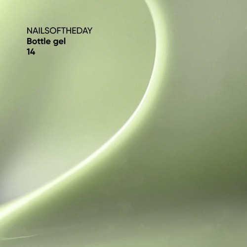 NAILSOFTHEDAY Bottle gel 14 - kryjący zielony żel do wzmocnienia i naprawy, 10 ml 3