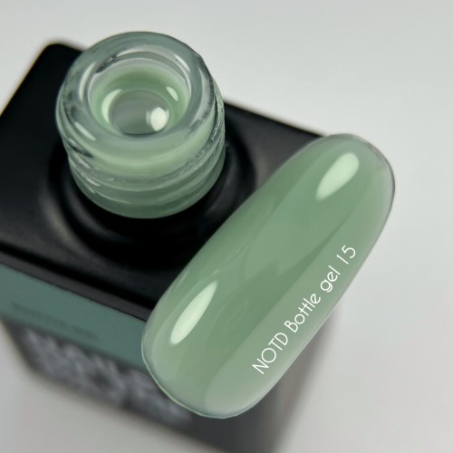 NAILSOFTHEDAY Bottle gel 15 - kryjący ciemno-zielony żel do wzmocnienia i naprawy, 10 ml 2