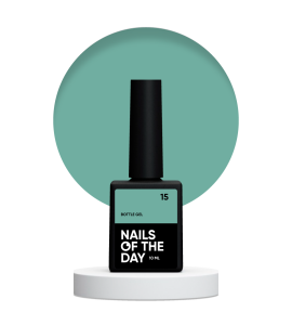 NAILSOFTHEDAY Bottle gel 15 - kryjący ciemno-zielony żel do wzmocnienia i naprawy, 10 ml