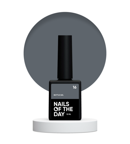 NAILSOFTHEDAY Bottle gel 16 - kryjący szary żel do wzmocnienia i naprawy, 10 ml 1