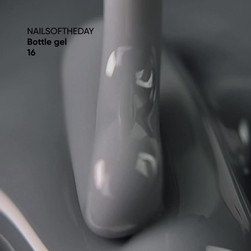 NAILSOFTHEDAY Bottle gel 16 - kryjący szary żel do wzmocnienia i naprawy, 30 ml 3