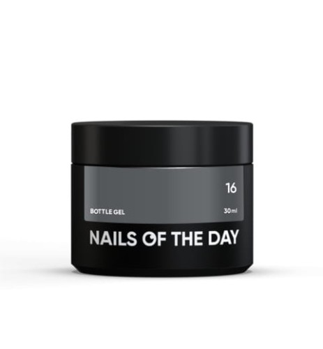 NAILSOFTHEDAY Bottle gel 16 - kryjący szary żel do wzmocnienia i naprawy, 30 ml 1