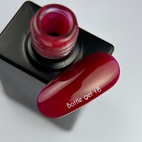 NAILSOFTHEDAY Bottle gel 18 - czerwony żel do wzmocnienia i naprawy, 10 ml 2