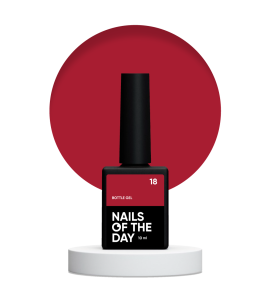 NAILSOFTHEDAY Bottle gel 18 - czerwony żel do wzmocnienia i naprawy, 10 ml