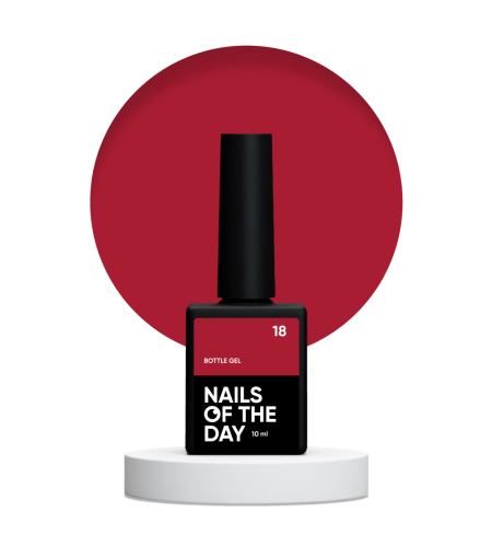 NAILSOFTHEDAY Bottle gel 18 - czerwony żel do wzmocnienia i naprawy, 10 ml 1