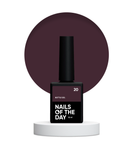 NAILSOFTHEDAY Bottle gel 20 - brązowo-fioletowy żel do wzmocnienia i naprawy, 10 ml