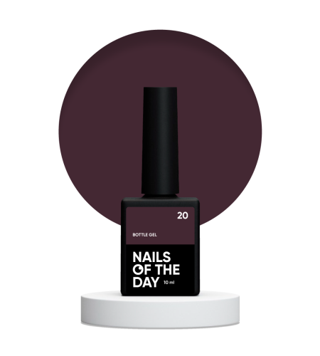 NAILSOFTHEDAY Bottle gel 20 - brązowo-fioletowy żel do wzmocnienia i naprawy, 10 ml 1