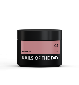 NAILSOFTHEDAY Premium gel 08 - nudowo-karmelowy żel budujący, 30 ml