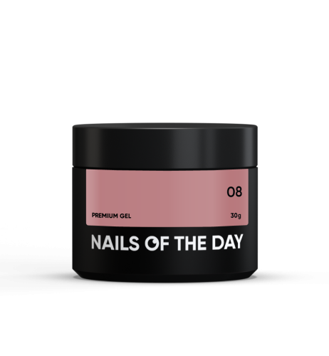 NAILSOFTHEDAY Premium gel 08 - nudowo-karmelowy żel budujący, 30 m 1