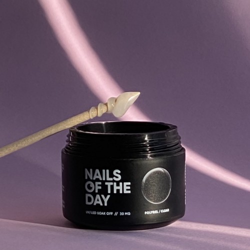 NAILSOFTHEDAY Polygel clear - przezroczysty akrylożel, 30 g 3