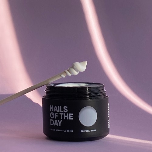 NAILSOFTHEDAY Polygel white - biały akrylożel, 30 g 3