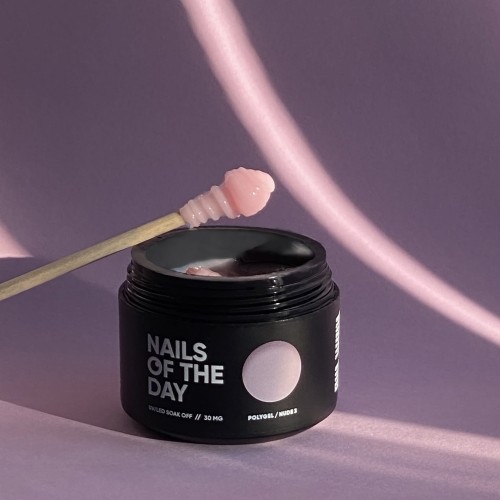 NAILSOFTHEDAY Polygel nude 03 - naturalno-różowy akrylożel, 30 g  3