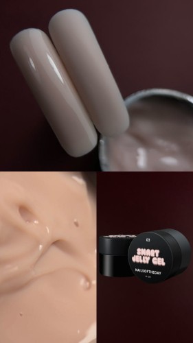 NAILSOFTHEDAY Smart Jelly gel 03 - brzoskwiniowo-beżowy budujący żel-galaretka, 15 g 3