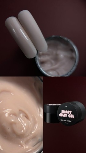 NAILSOFTHEDAY Smart Jelly gel 04 - beżowy budujący żel-galaretka, 15 g 3