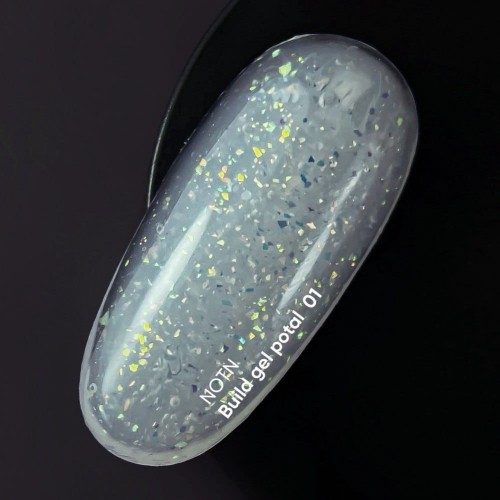NAILSOFTHEDAY Build gel potal 01 - mleczny żel budujący z cząstkami folii, 15 ml 2