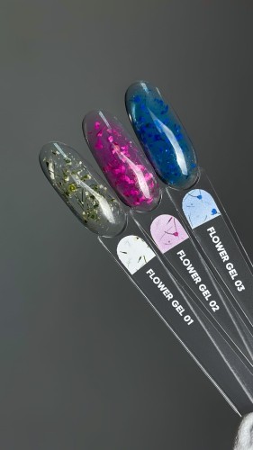 NAILSOFTHEDAY Build gel Flower 02 - różowy żel budujący z kwiatami, 15 ml 6