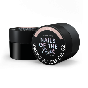 NAILSOFTHENIGHT Sparkle Builder gel 02 - beżowy żel budujący z drobinką odblaskową, 15 ml