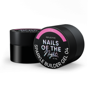 NAILSOFTHENIGHT Sparkle Builder gel 04 - różowy żel budujący z drobinką odblaskową, 15 ml