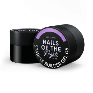 NAILSOFTHENIGHT Sparkle Builder gel 05 - fioletowy żel budujący z drobinką odblaskową, 15 ml