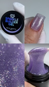 NAILSOFTHENIGHT Sparkle Builder gel 05 - fioletowy żel budujący z drobinką odblaskową, 15 ml