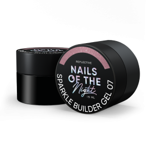 NAILSOFTHENIGHT Sparkle Builder gel 07- brązowy żel budujący z drobinką odblaskową, 15 ml