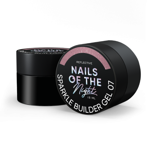 NAILSOFTHENIGHT Sparkle Builder gel 07- brązowy żel budujący z drobinką odblaskową, 15 ml  1