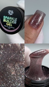 NAILSOFTHENIGHT Sparkle Builder gel 07- brązowy żel budujący z drobinką odblaskową, 15 ml
