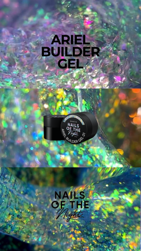 NAILSOFTHENIGHT Ariel Builder gel 03 - żel budujący z płatkami juki, 15 ml  4