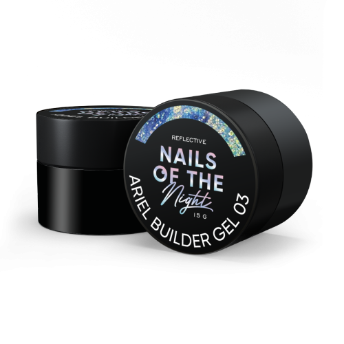 NAILSOFTHENIGHT Ariel Builder gel 03 - żel budujący z płatkami juki, 15 ml  1