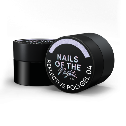 NAILSOFTHENIGHT Reflective Polygel 04 - fioletowy płynny akrylożel z efektem "flash", 15 ml 1