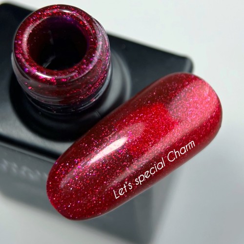 NAILSOFTHEDAY Let's Special Charm – ciemnoróżowy lakier hybrydowy z połyskiem, 10 ml 2